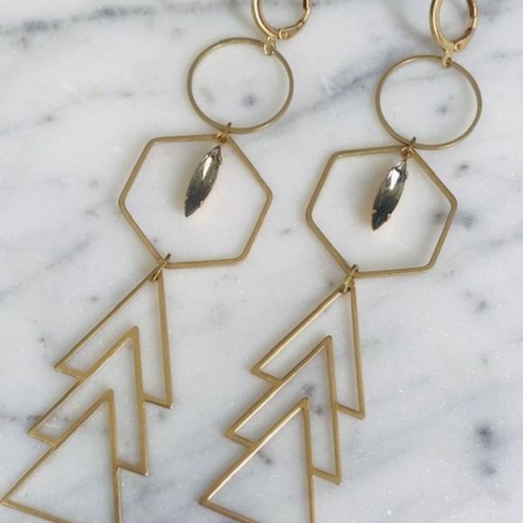 Scarlett Art Deco Statement Earrings - Picture 2 of 3